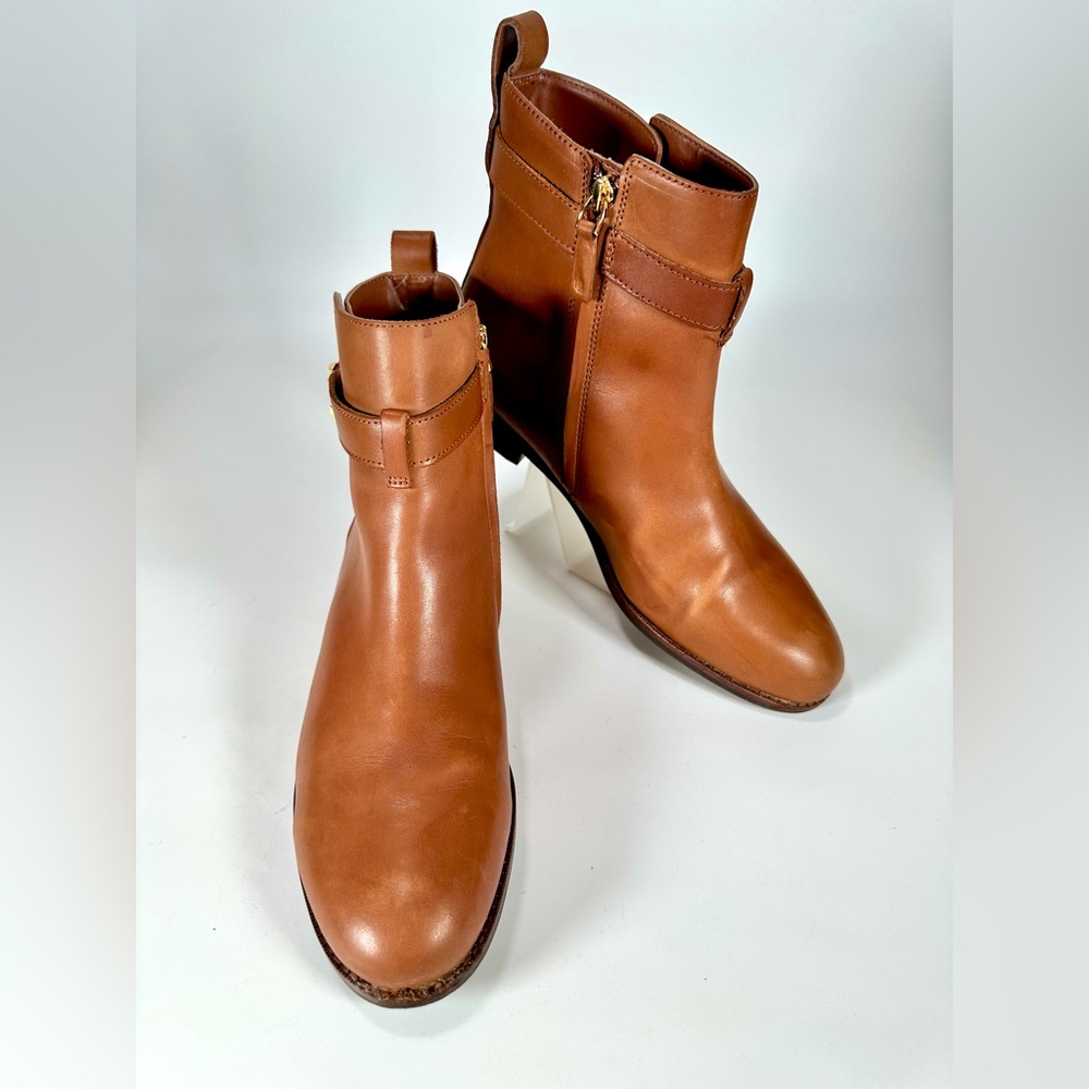 Lauren Ralph Lauren Briele Brown Leather Boots  US 9.5 B - Picture 6 of 16